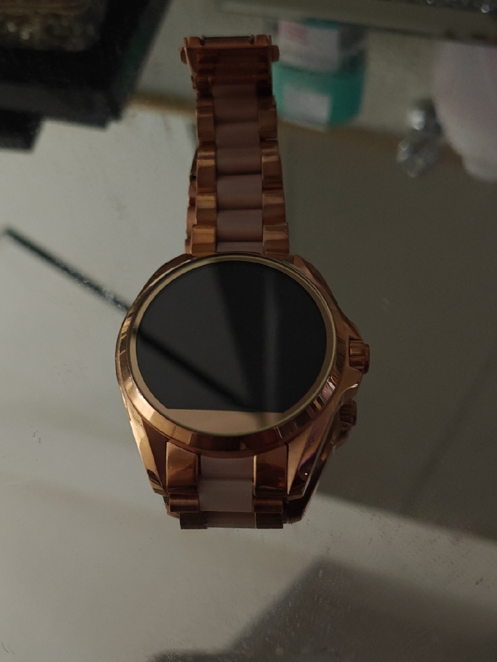 Not Working Michael Kors Rose Gold Smartwatch with Metal Bracelet